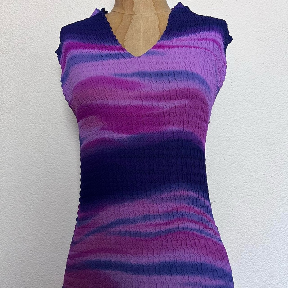 Abstract Purple Women's Sleeveless Top